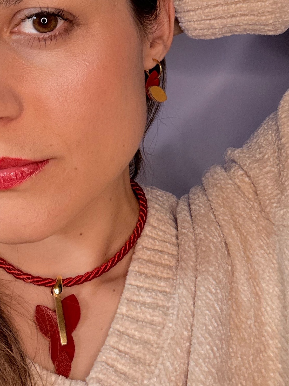 Conjunto Asimétrica Rojo carmín - Imagen 2