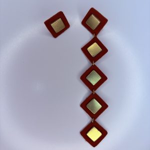 Pendientes GAIA escarlata