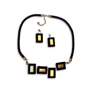 Conjunto GAIA asimétrico marino y oro
